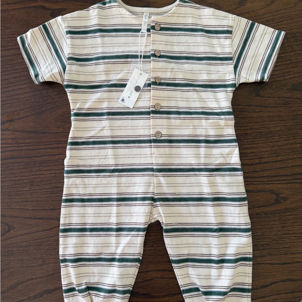 Rylee + Cru Hayes Jumpsuit in Stone Retro Stripe